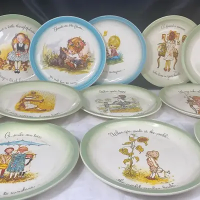 10 Holly Hobbie & 2 Gigi Collectible Plates 