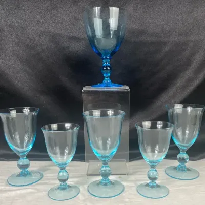 Vintage Bryce Aqua Goblets 