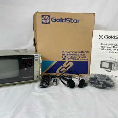1988 Goldstar B/W TV AM/FM Radio - original box 