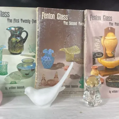Fenton Glass Figurines/ Books