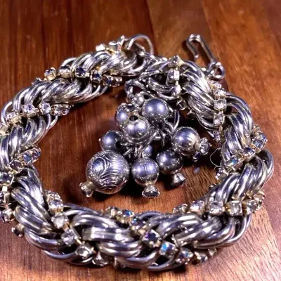 Vintage Multi Strand, Interwoven Statement Bracelet