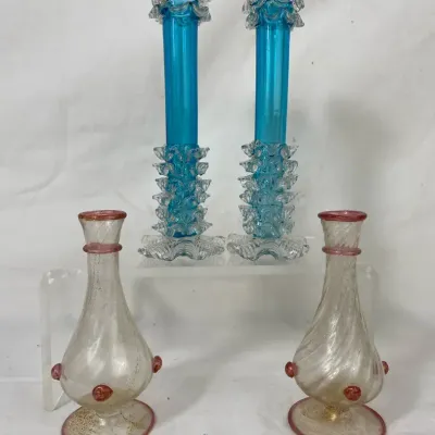 Vintage Art Glass Bud Vases