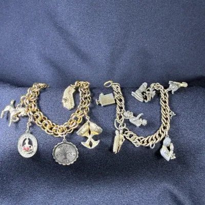 Vintage Gold Filled Jacoby Bender & Coro Narrative Charm Bracelet