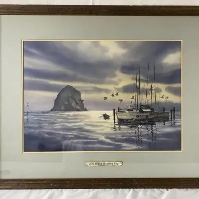 Framed - Louis Weber Watercolor - Signed And Dated
