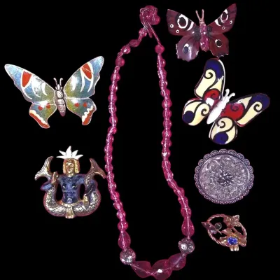 Vintage European Costume Jewelry Signed, Germany, West Germany, And Austria