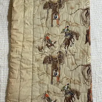 Vintage Child’s Sized Sleeping Bag - Western Motif