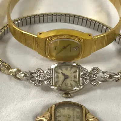 3 Vintage Ladies Watches - Bulova & Whittnauer