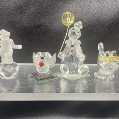 Miniature Crystal Figurines - 1 Swarovski & Others