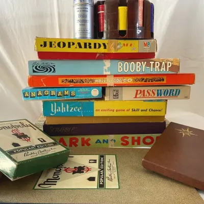 Vintage Board Games Plus + Scrabble And Monopoly 