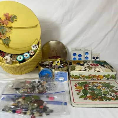 Sewing Collection Buttons/thread & More