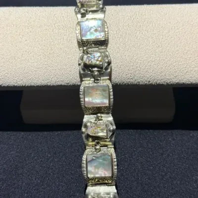 Silver & Albacore Bracelet Marked Mexico