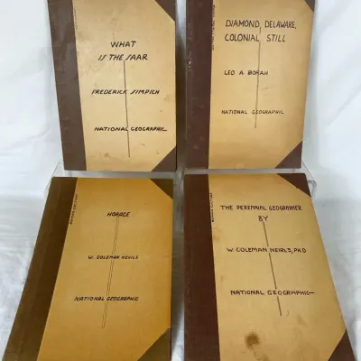 Custom Hardbound National Geographic Excerpts / Topical Booklets - Lot of 4