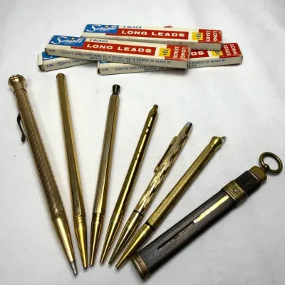 7 Vintage Mechanical Pencils Wahl, Eversharp, Gold Filled Sticks And More