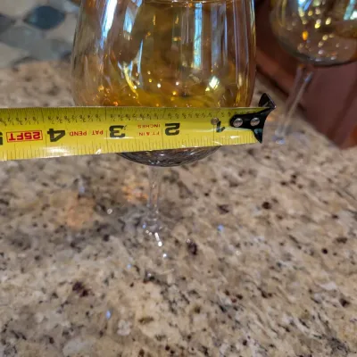 4 - Hand Blown Amber Golden Luster Balloon Wine Glasses From The Pier 1 Collection #1