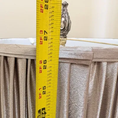 Traditional Style Table Lamp with Pleated Fabric Shade