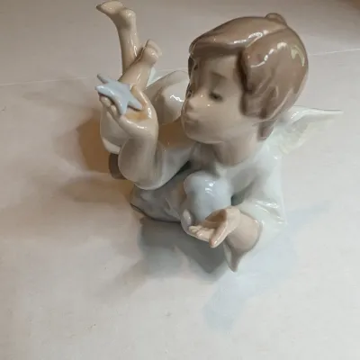 2005 Lladro Figurine #4961 "Making A Wish" #5725 Stands 3 1/4" Tall x 2 1/5" Wide No Box #43