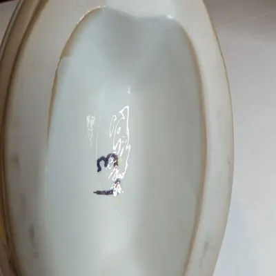 Vintage Meico "Old Man & Boy Fishing" Fine Porcelain Figure 8" Tall #86