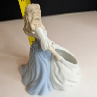 House Of Lloyd 1994 Blonde Girl Maiden Porcelain Figurine Potpourri Planter Stands No Box 7" Tall #83