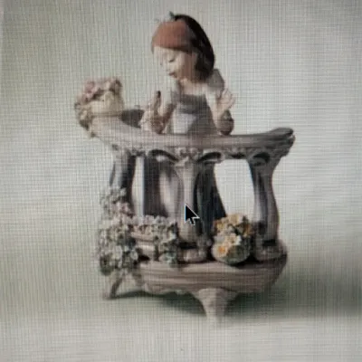 2000 Lladro Figurine "Morning Song" #6658 Stands 8 1/2" Tall x 7" Long No Box & Damaged #62