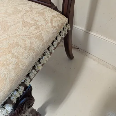 Pair of Vintage Chippendale Style Carved Side Chairs