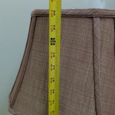 Clear Glass Table Lamp with Fabric Softback Shade