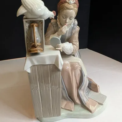 1982 Lladro Norman Rockwell Series Figurine "Summer Stock" #1407 Stands 9 3/4" Tall x 8" Long #65