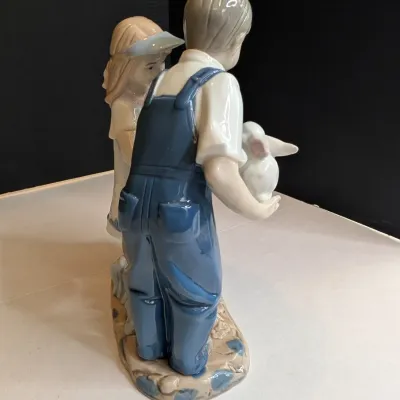 7" Porcelain Boy & Girl Statue Figurines #64