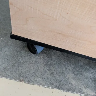 Two Drawer Wooden File Cabinet w/ Wheels