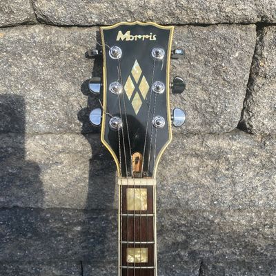 1970s Morris Les Paul Custom Copy Black MIJ Japan + Grover Tuners & Hard Case