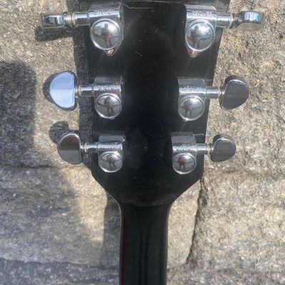 1970s Morris Les Paul Custom Copy Black MIJ Japan + Grover Tuners & Hard Case