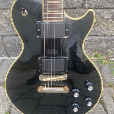 1970s Morris Les Paul Custom Copy Black MIJ Japan + Grover Tuners & Hard Case