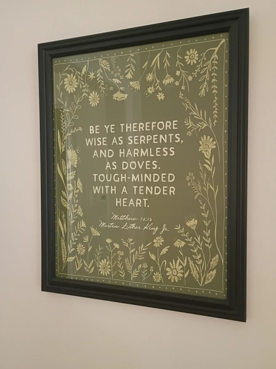Framed scripture quote wall art