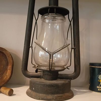 Vintage metal barn lantern