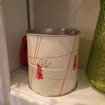 Vintage metal flour sifter