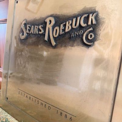 Sears, Roebuck and Co. metal sign, Established 1886