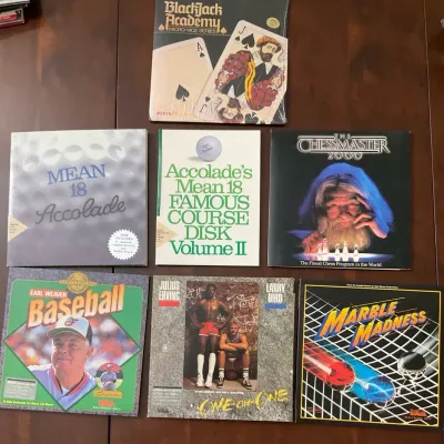 Electronic Games For Amiga (Lot Of 7- Sport and Game Theme)