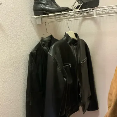 Black Leather Jackets, Boots & Belt