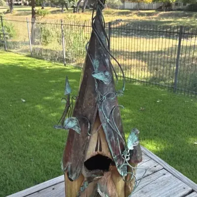 Whimsical Wooden Birdhouse Lot 2