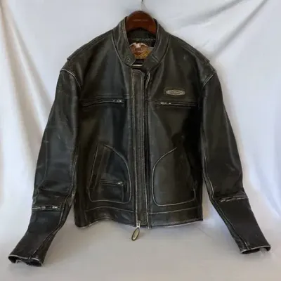 Harley-Davidson Leather Motorcycle Jacket - Size Medium