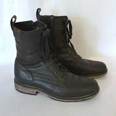 Harley-Davidson Black Leather Combat/Motorcycle Boots - Size 10