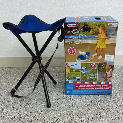 Little Tikes Ultimate Baseball And Tennis Trainer With Foldable Chair