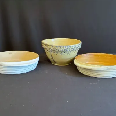 The Pampered Chef Dishes And Ceramic Bowl 