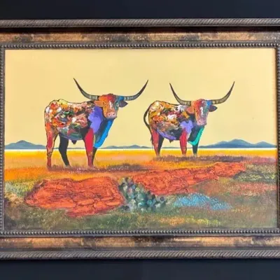 Signed by Texas artist, Mike Aston Oil Painting **WITH RESERVE**