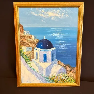 Oil painting of Greece 