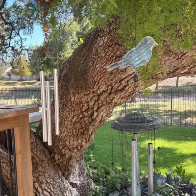 Artistic Bird Wind Chime With A Decorative Fish, Wind Chime