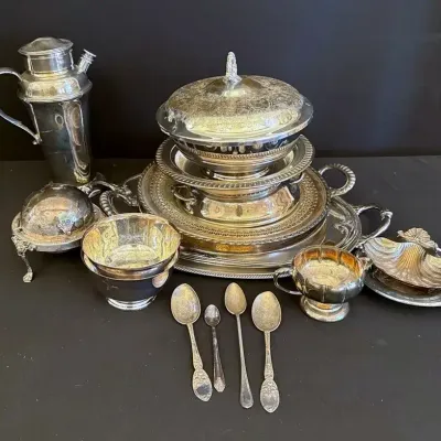 Large Silver-plate Lot 2 