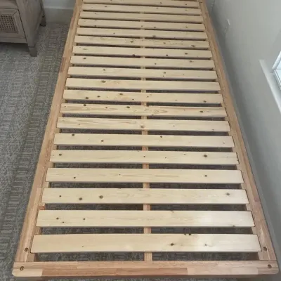 Light Pinewood, Single Bed Frame - Lot 1
