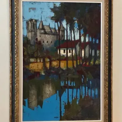 Signed Oil Painting by artist Robert Moya **WITH RESERVE**