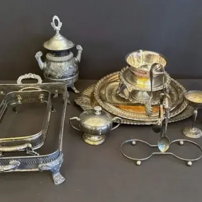 Large Silver-plate Lot 1 
