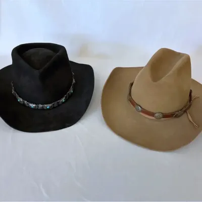 RESISTOL XXX Beaver Hats With Hat Bands - Size 7 1/4
